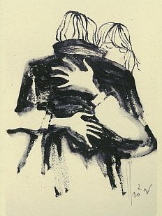Открытка «Объятие», Максим Савва