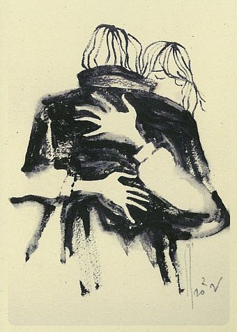 Открытка «Объятие», Максим Савва, фото 1.