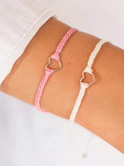 Браслет WAF WAF «Сердце», белый, фото 3.