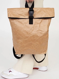 Рюкзак Ranzel Bags «Rolly Kraft», крафт, тайвек, бежевый