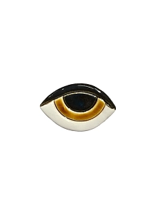 Брошь из керамики КерамЕлКа«Маленький глаз карий»