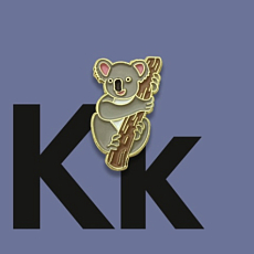 Значок «Коала», металл