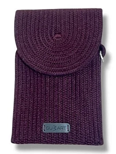 Сумка для телефона с клапаном, бордовая