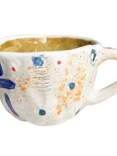 Кружка ручной работы с абстракцией