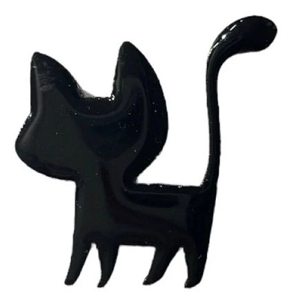 Брошь «Кошка чёрная», фото 1.