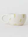 Кружка ручной работы «Желтые цветочки», белая, керамика, 500 мл, превью фото 2