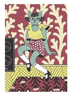 Скетчбук Валя Карнавалова «Девушка-кошка», А5, 200 страниц