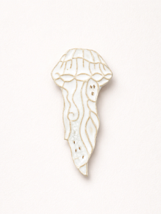 Брошь керамическая ручной работы «Медуза», Partala ceramics