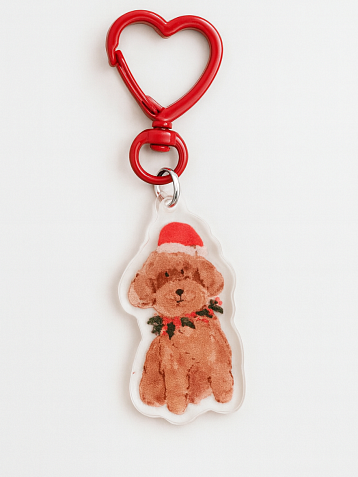 Брелок «Новогодний пудель», 4 см, фото 1.