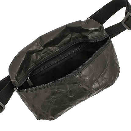 Поясная сумка Ranzel Bags «Dirox Black», тайвек, чёрная, фото 3.