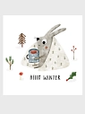 3D Стикер на телефон с зайчиком «Hello winter», превью фото 1