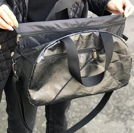 Сумка Ranzel Bags «Hunty Black», тайвек, чёрная, фото 5.