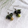 Серьги Подарки руками «Черная смородина», полимерная глина, превью фото 2