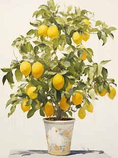 Постер интерьерный DARI DARI «Лимонное дерево», А3