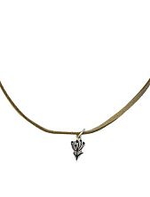 Кулон ручной работы на кожаном ремешке Цветок с шариками, нейзильбер