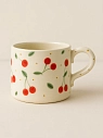 Кружка ручной работы прямая Чашки и поцелуи «Вишенки», полуфарфор, 250 мл, превью фото 1