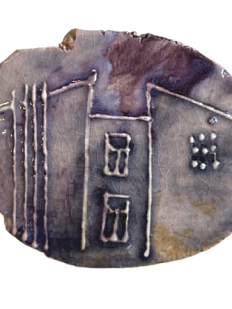 Брошь ручной работы Искусство интроверта «Санкт-Петербург», керамика