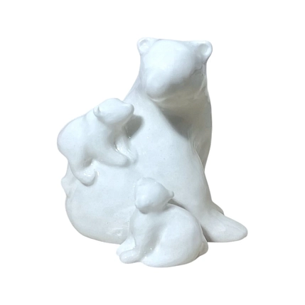 Статуэтка керамическая ручной работы Мама Черепаха «Полярная мама», белая, фото 1.