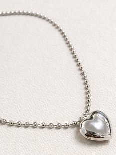 Чокер из латуни Migette с сердцем, 70 см