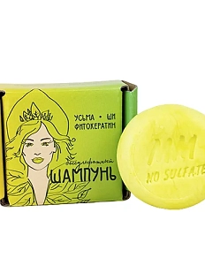 Бессульфатный твердый шампунь Meela Meelo «Усьма-ши-фитокератин»