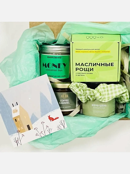 Подарочный набор на Новый год с уходовой косметикой, фото 1.