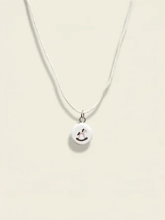 Чокер ручной работы Аннушка c подвеской «Лошадка-качалка» в ассортименте, чёрно-розовый, керамика