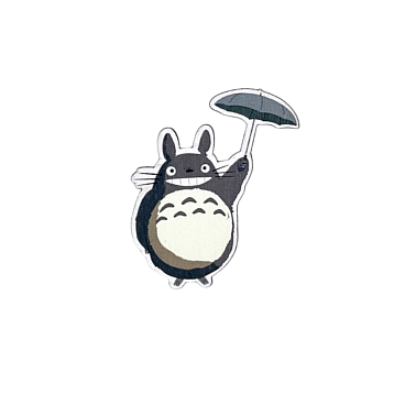 Брошь «Тоторо летит на зонтике», фото 1.