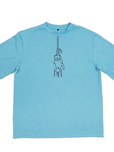 Оверсайз футболка Barking Store «Профицит», L муж., голубой