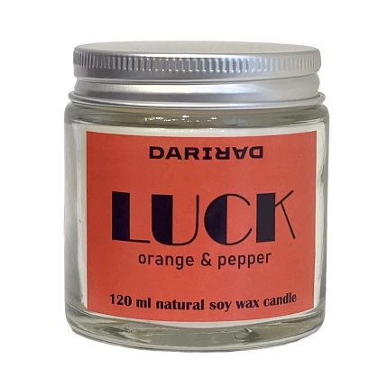 Свеча соевая DARI DARI «Luck», апельсин и перец, 120мл, фото 1.