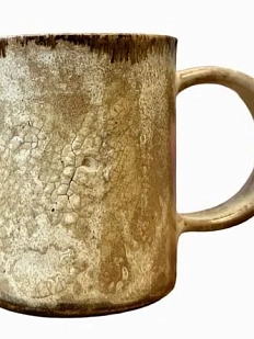 Кружка ручной работы Кимбриа с эффектом кракле, песочная, керамика, 350 мл