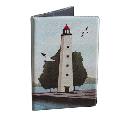 Обложка для паспорта «Задний створный знак БКР (г. Кронштадт)», белый, фото 1.