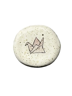 Брошь Керемет «Журавлик оригами», керамика