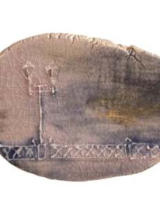 Брошь ручной работы Искусство интроверта «Набережная», керамика