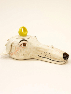 Шкатулка «Собака», керамика