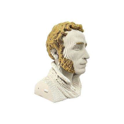 Собранный картонный бюст 3D «Пушкин», фото 2.