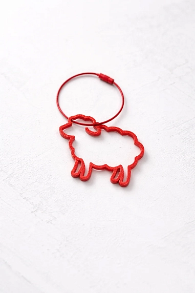 Брелок «Овечка», символ года 2027, красный, 6 см, фото 2.