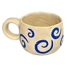 Кружка ручной работы Малёма с росписью «Спирали», синяя, керамика, 250 мл, превью фото 2