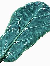 Тарелка ручной работы в форме листа «Фикус», керамика