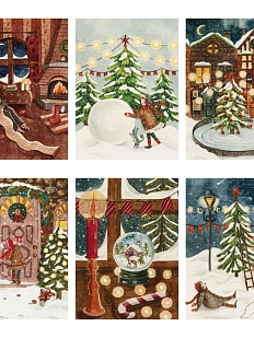 Набор уютных открыток DARI DARI на Новый год, 6 шт.