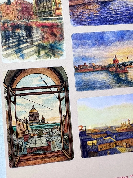 Стикерпак виниловый DARI DARI «Петербургские закаты», А5, фото 3.