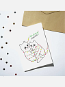 Открытка DARI DARI на Новый год «Котики с гирляндой», А6, превью фото 2