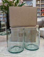 Набор стаканов из винных бутылок «Дуо 9», прозрачный, 300 мл