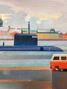 Обложка на студенческий билет «SPb23», экокожа. Художник Василий Аникин