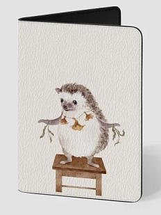 Обложка на паспорт Наталья Филипович «Ёжик», мягкий кожзам