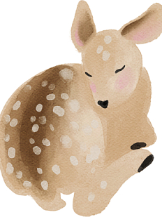 3D Стикер на телефон «Оленёнок», объёмный, 5 см