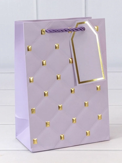 Пакет подарочный с тиснением,  14х20 см, фото 1.