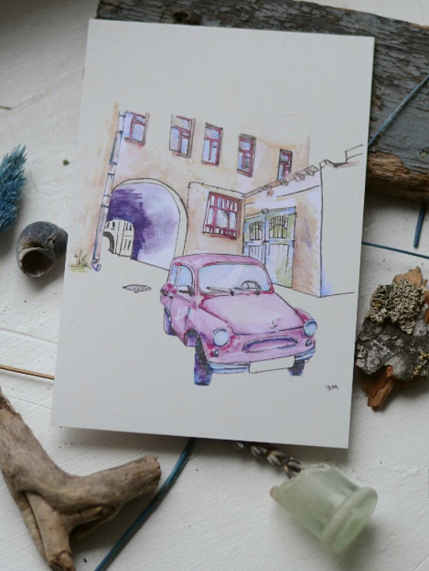 Открытка «Петербургский дворик» Elizabeth Madar, фото 1.