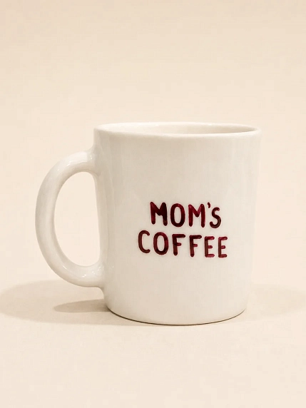 Кружка ручной работы ММ керамика, «Mоm's coffee», 450 мл, фото 1.