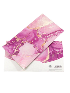 Конверт подарочный «Мрамор», розовый