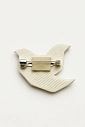 Брошь ручной работы Партала керамика «Голубка оригами», белая, превью фото 2